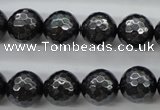 CSB1185 15.5 inches 10mm faceted round shell pearl beads