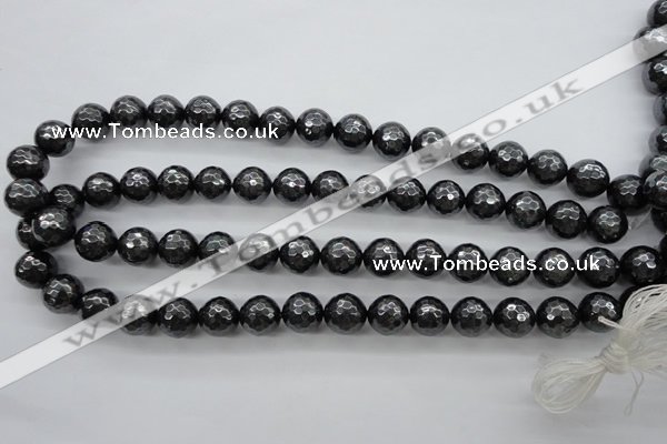 CSB1185 15.5 inches 10mm faceted round shell pearl beads