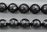 CSB1186 15.5 inches 12mm faceted round shell pearl beads