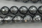 CSB1202 15.5 inches 12mm faceted round shell pearl beads