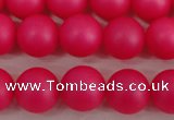 CSB1302 15.5 inches 8mm matte round shell pearl beads wholesale