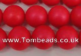 CSB1306 15.5 inches 6mm matte round shell pearl beads wholesale