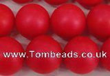 CSB1308 15.5 inches 10mm matte round shell pearl beads wholesale