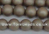 CSB1321 15.5 inches 6mm matte round shell pearl beads wholesale