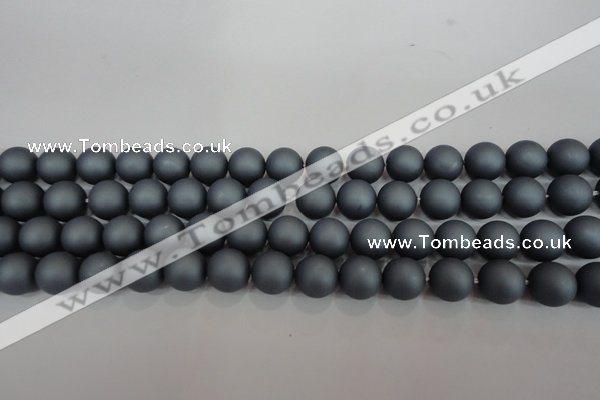 CSB1326 15.5 inches 6mm matte round shell pearl beads wholesale