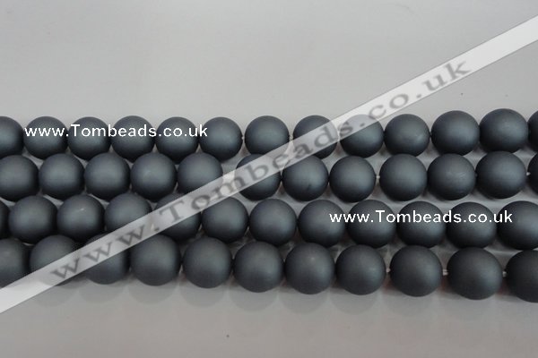 CSB1329 15.5 inches 12mm matte round shell pearl beads wholesale