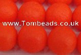 CSB1342 15.5 inches 8mm matte round shell pearl beads wholesale