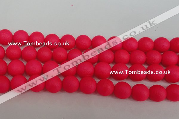 CSB1348 15.5 inches 10mm matte round shell pearl beads wholesale