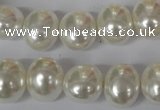 CSB135 15.5 inches 12*15mm – 13*16mm oval shell pearl beads