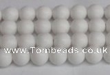 CSB1350 15.5 inches 4mm matte round shell pearl beads wholesale