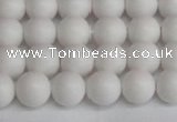 CSB1351 15.5 inches 6mm matte round shell pearl beads wholesale