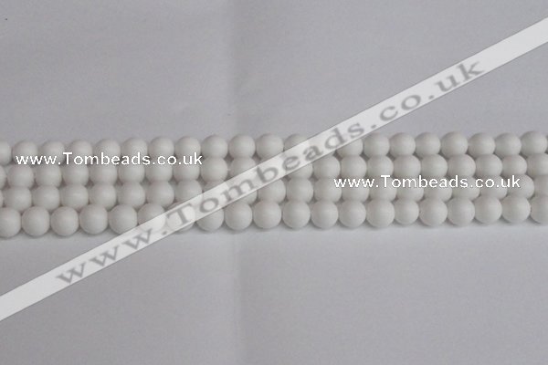 CSB1351 15.5 inches 6mm matte round shell pearl beads wholesale