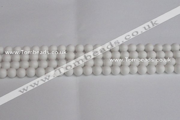 CSB1351 15.5 inches 6mm matte round shell pearl beads wholesale