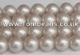 CSB1356 15.5 inches 6mm matte round shell pearl beads wholesale