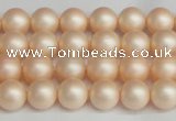 CSB1361 15.5 inches 6mm matte round shell pearl beads wholesale