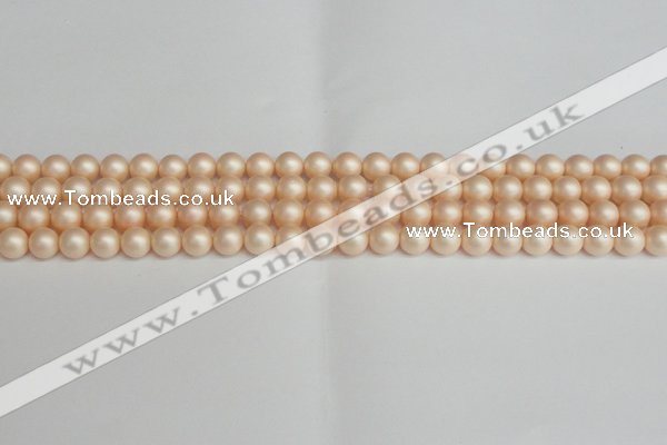 CSB1361 15.5 inches 6mm matte round shell pearl beads wholesale