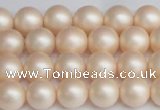 CSB1362 15.5 inches 8mm matte round shell pearl beads wholesale