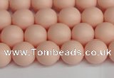 CSB1367 15.5 inches 8mm matte round shell pearl beads wholesale