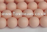 CSB1368 15.5 inches 10mm matte round shell pearl beads wholesale