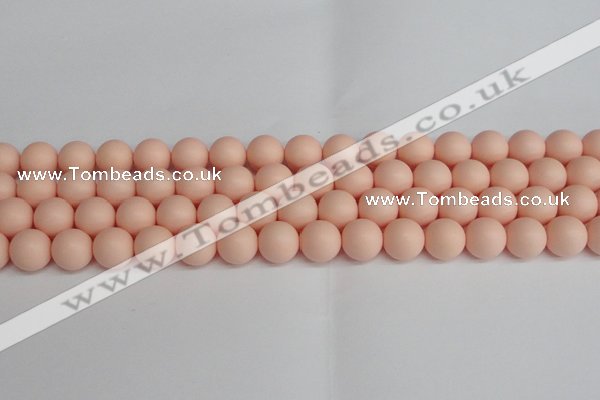 CSB1369 15.5 inches 12mm matte round shell pearl beads wholesale