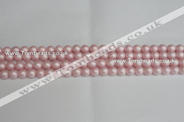 CSB1372 15.5 inches 8mm matte round shell pearl beads wholesale