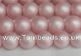 CSB1373 15.5 inches 10mm matte round shell pearl beads wholesale