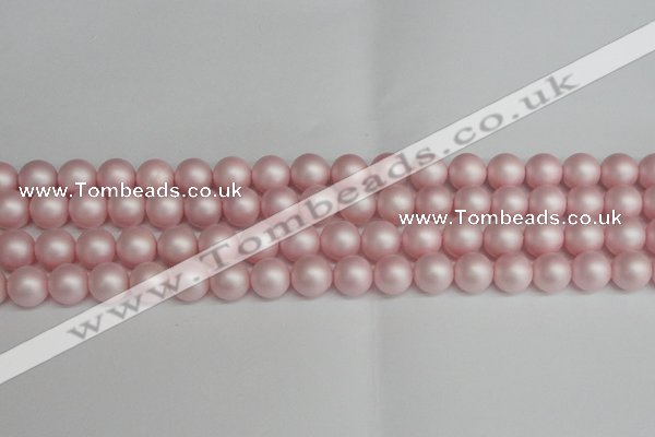 CSB1374 15.5 inches 12mm matte round shell pearl beads wholesale