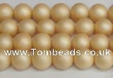 CSB1376 15.5 inches 6mm matte round shell pearl beads wholesale