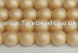 CSB1377 15.5 inches 8mm matte round shell pearl beads wholesale