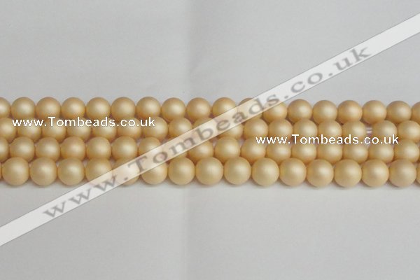 CSB1379 15.5 inches 12mm matte round shell pearl beads wholesale