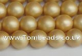 CSB1383 15.5 inches 10mm matte round shell pearl beads wholesale