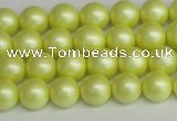 CSB1385 15.5 inches 4mm matte round shell pearl beads wholesale