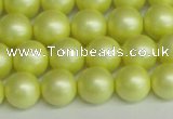 CSB1387 15.5 inches 8mm matte round shell pearl beads wholesale