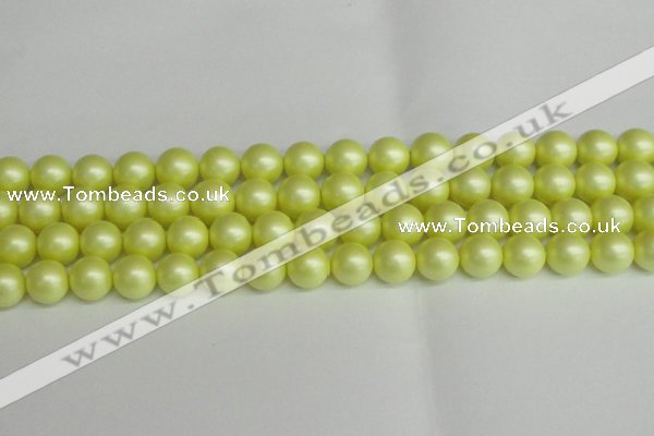 CSB1389 15.5 inches 12mm matte round shell pearl beads wholesale