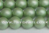 CSB1394 15.5 inches 12mm matte round shell pearl beads wholesale