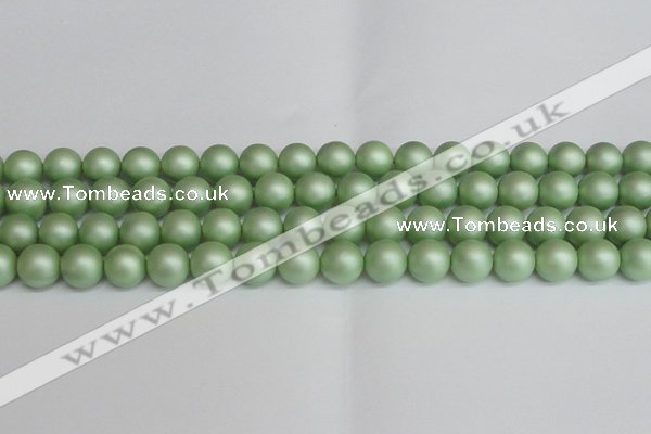 CSB1394 15.5 inches 12mm matte round shell pearl beads wholesale