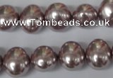 CSB140 15.5 inches 12*15mm – 13*16mm oval shell pearl beads