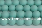 CSB1401 15.5 inches 6mm matte round shell pearl beads wholesale