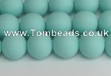 CSB1403 15.5 inches 10mm matte round shell pearl beads wholesale