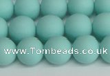 CSB1404 15.5 inches 12mm matte round shell pearl beads wholesale