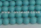 CSB1406 15.5 inches 6mm matte round shell pearl beads wholesale