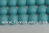 CSB1407 15.5 inches 8mm matte round shell pearl beads wholesale