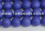 CSB1412 15.5 inches 8mm matte round shell pearl beads wholesale