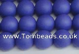 CSB1413 15.5 inches 10mm matte round shell pearl beads wholesale