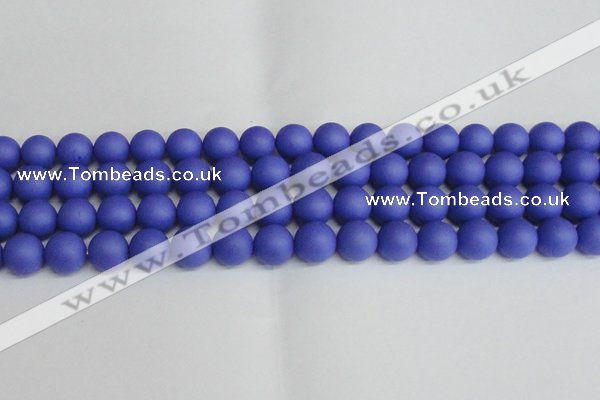 CSB1414 15.5 inches 12mm matte round shell pearl beads wholesale