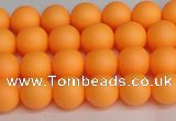 CSB1420 15.5 inches 4mm matte round shell pearl beads wholesale