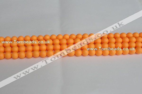 CSB1420 15.5 inches 4mm matte round shell pearl beads wholesale