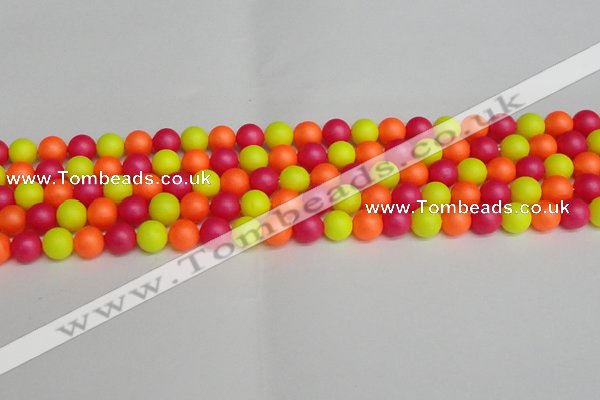 CSB1427 15.5 inches 8mm matte round shell pearl beads wholesale