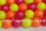 CSB1428 15.5 inches 10mm matte round shell pearl beads wholesale