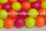 CSB1429 15.5 inches 12mm matte round shell pearl beads wholesale